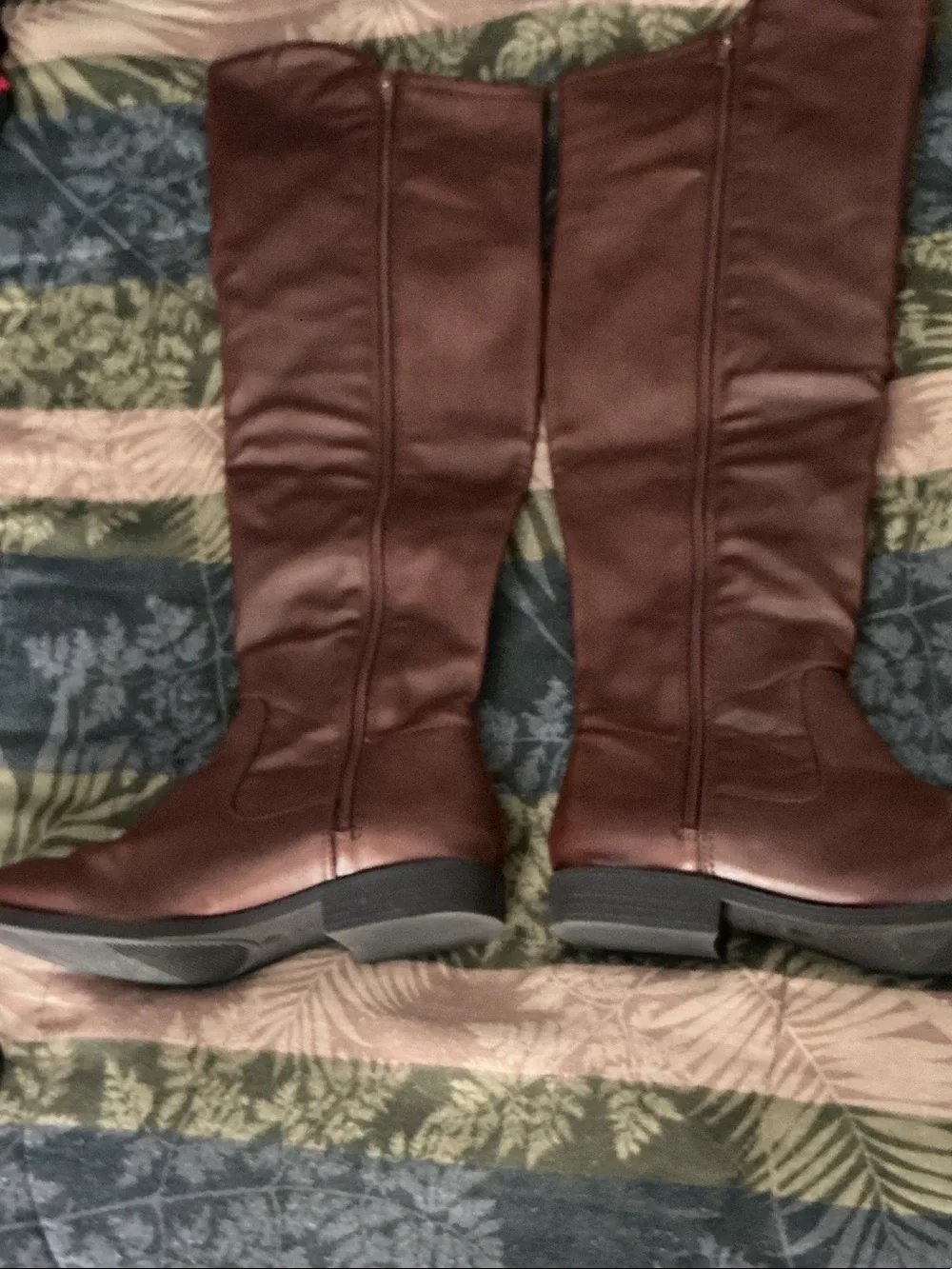 Tall Brown Knee-High Leather Boots